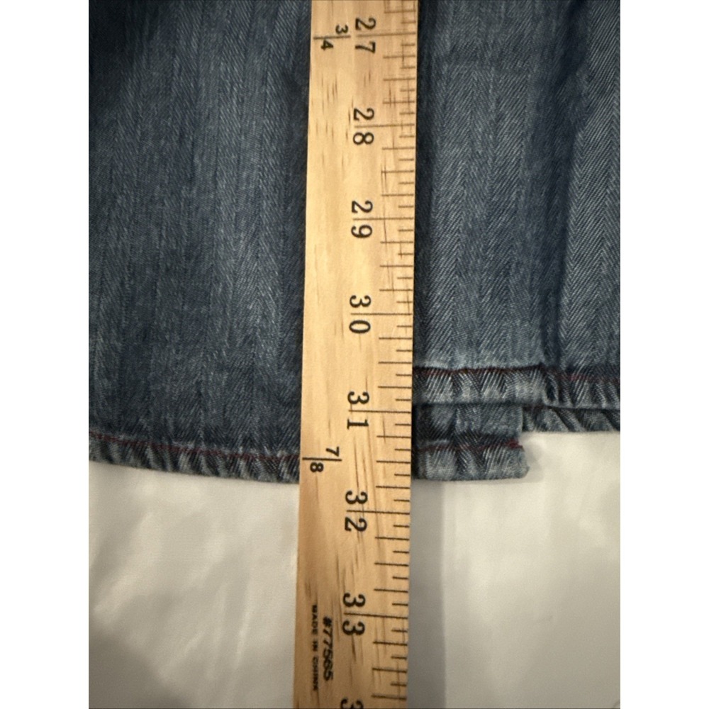 Tommy Hilfiger Shirt Men's XXL Denim Long Sleeve Button Down Blue Jean‎ Vintage - Picture 8 of 13